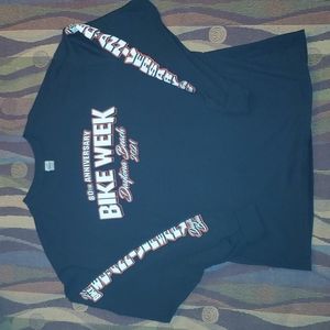 80th Anniversary 2021 Bike Week mens long sleeve graphic tee